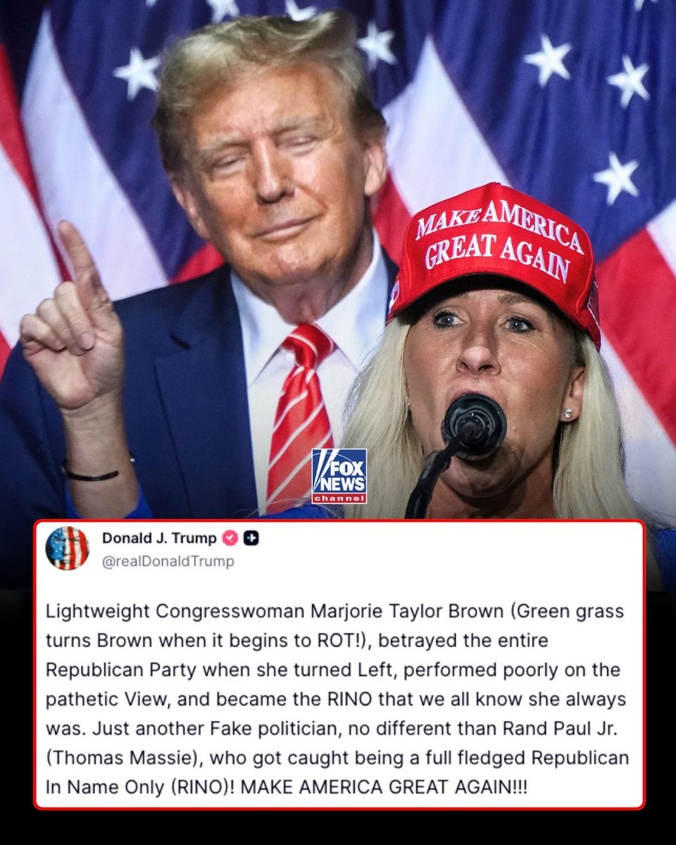 DEEPENING DIVIDE: President Trump slams Rep. Marjorie Taylor Greene, calling her a “RINO” and “just another fake politician.”