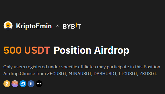 ZEC, ZK, DASH, MINA ve LTC gizlilik odaklı tokenlar sahnede!

💰 100 USDT yatır, 100 USDT hacim yap,

🎁 500 USDT değerinde ZEC, ZK, DASH, MINA, LTC vadeli pozisyon kazan!

⏰ Son tarih: 23 Kasım 2025, 18:59.

🔗 Katıl: bybit.com/en/airdrop-act…