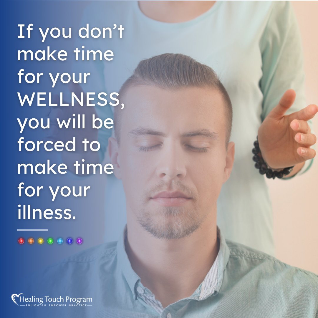 HTProgram's tweet image. Your body whispers before it shouts. 🌿
Make time for your wellness now — before life forces you to. 💚
#HealingTouchProgram #EnergyHealing #SelfCare #HealingJourney
