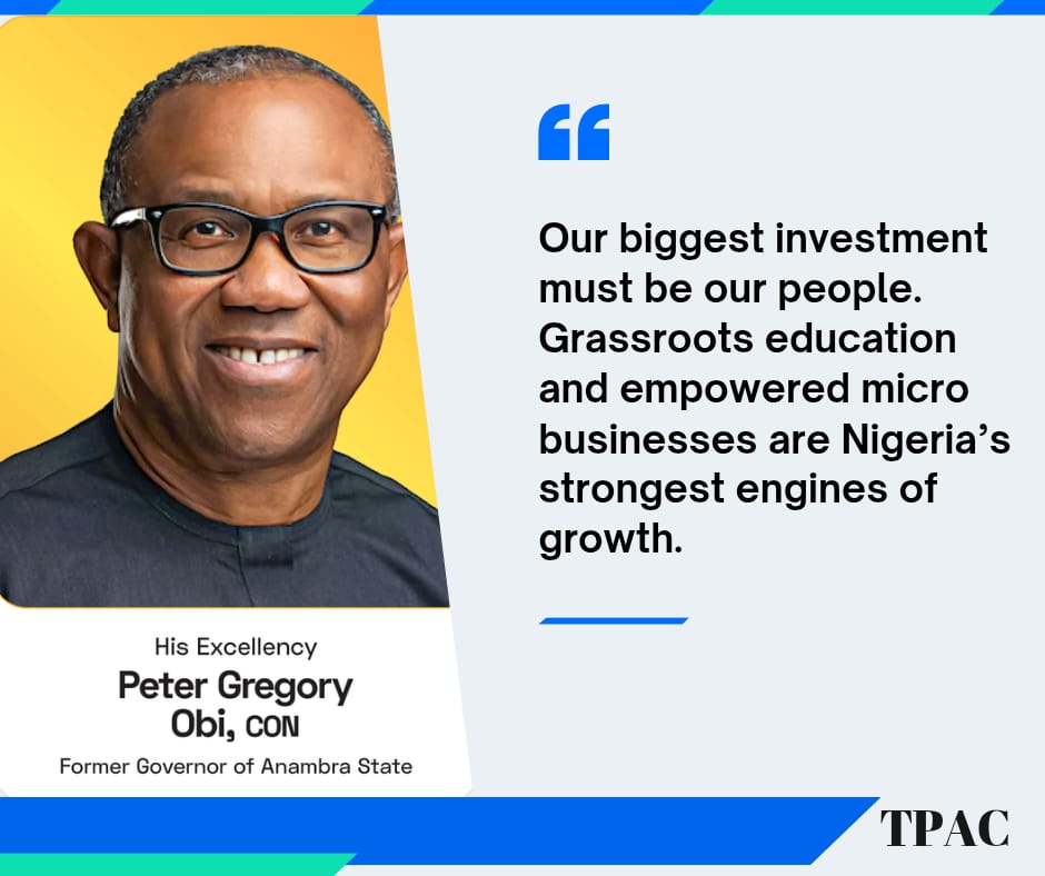 TPAColloquium's tweet photo. Rounding off our keynote lineup with Peter Obi, whose thought-provoking address adds a strong finish to today’s dialogue on breaking the cycle.
@PaulAlaje 
#BreakingTheCycle2025 #NigeriaLeadsAfrica #FromPovertyToProsperity #TPAColloquium2025 #BeTheChange #breakingthecycle https://t.co/ObY4bRJAI3