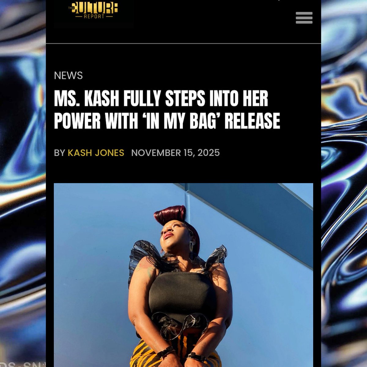 Huge thank you to @thaculturereport for showing me so much love during this journey! 💖 This project really means a lot to me and you guys said it best “It’s not just a debut album, it’s a declaration of arrival”!! 🫡💯 Go read the full article at the following 🔗