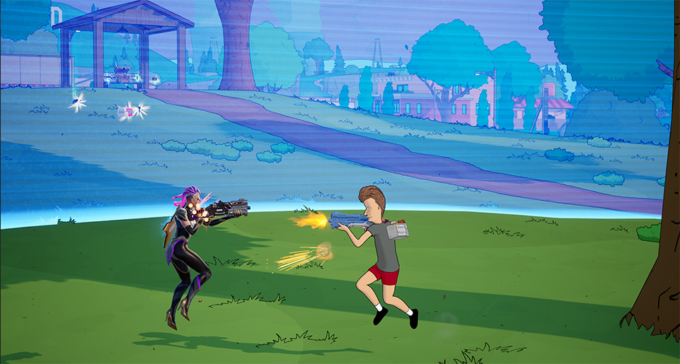 GreenWizardGame's tweet image. I recently won a @Fortnite VR, where I visited @TheSimpsons house, while wearing the Butthead skin. The #GenX kid in me was very happy. #TheSimpsons #BeavisAndButthead