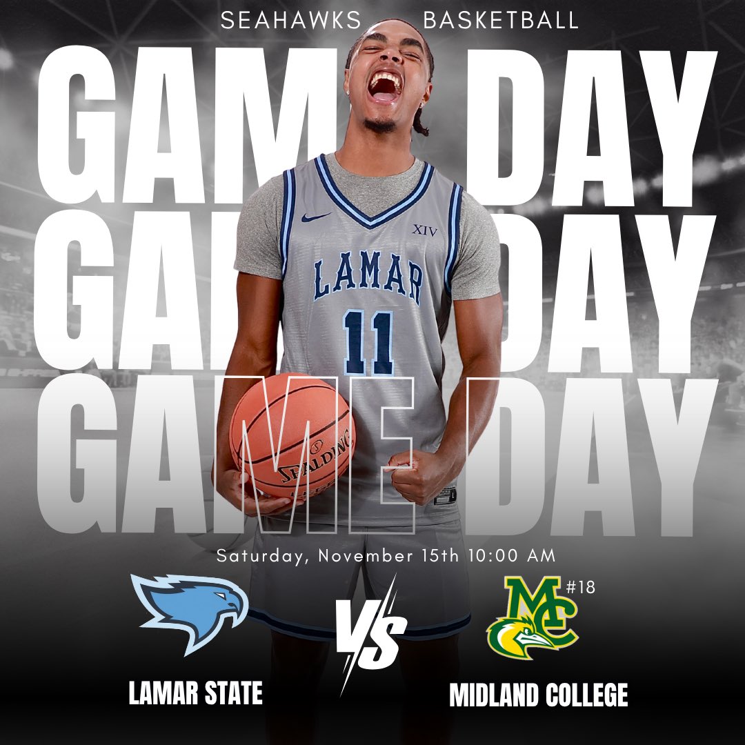 🏀 IT’S GAME DAY! 🏀 

🆚 #18 Midland College 
⌚️ 10:00 AM
📍 Plano, TX
🖥️ tsbnsports.com/midland-vs-lam…

#SeahawksAthletics | #WingsUp