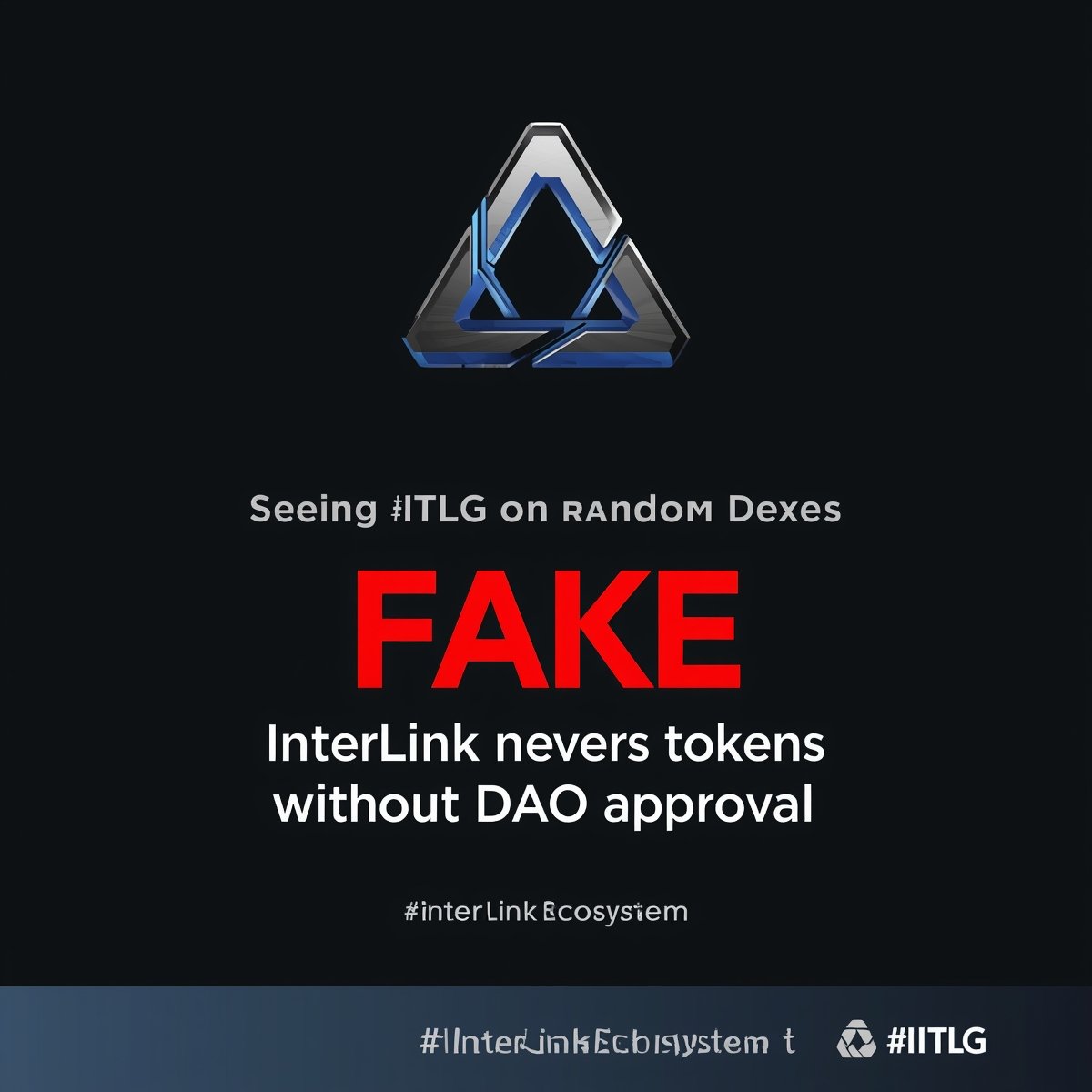 redietinterlink's tweet image. 🔍 Seeing $ITLG on random DEXes? It’s fake. InterLink never releases tokens without DAO approval.
#InterLinkEcosystem #ITLG