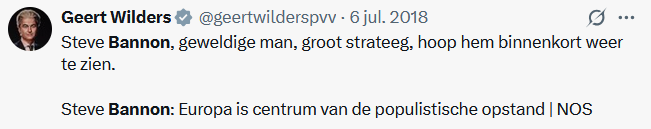 Epstein en Bannon. Weten jullie nog hoe lovend onze eigen Geert over hem was? 
'B. adviseerde over hoe 'n politieke beweging in Europa moest worden opgebouwd. 
Hij bood aan het Kremlin inzicht te verschaffen in de denkwijze van president Donald Trump'
🎁🔗 miamiherald.com/news/local/cri…