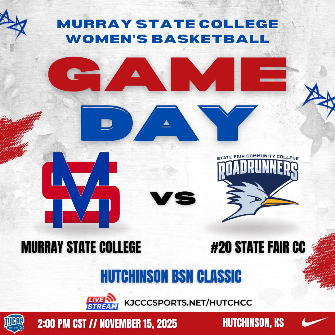Gameday! 🚨

Day 2 of the Hutchinson BSN Classic is here and the Lady Aggies face another challenging opponent in #20 <a href="/StateFairWBB/">State Fair Women’s Basketball</a>! 🤠

⌚️: 2:00 PM CST
📍: Hutchinson, KS
📺: kjcccsports.net/hutchcc