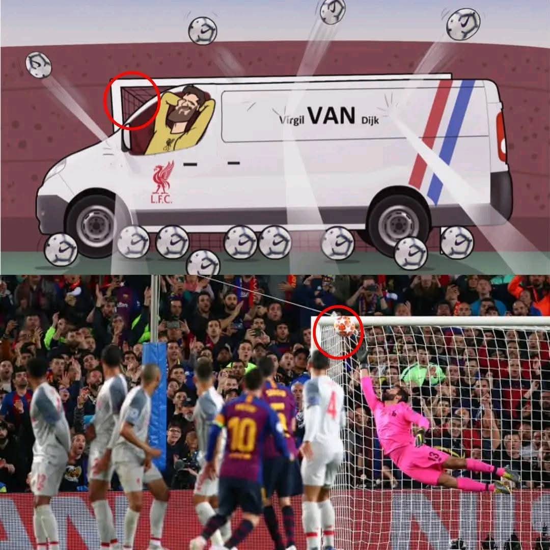 Hocinediblm8's tweet image. 📍أفضل تغريدة في التوقف الدولي وصلت :

- المهم، قبل مباراة ليفر برشلونة 2019، نزل كاريكاتير ساخر من ميسي، أنه مستحيل يسجل على أليسون و فيرجيل موجود الذي يشبه سيارة.

-الأطرف هو، الجزء الذي نسوا أن يغطوه، نفسه الجزء ألي ميسي سجل منه أشهر ركلة حرة و فيرجيل وقف شاهدا على عظمة الهدف.