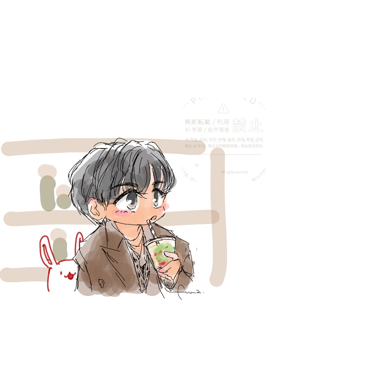 fuwa_seven_jkt's tweet photo. キムティルさん❤️

 #btsfanart #Taehyung https://t.co/IJ31Kex2PU
