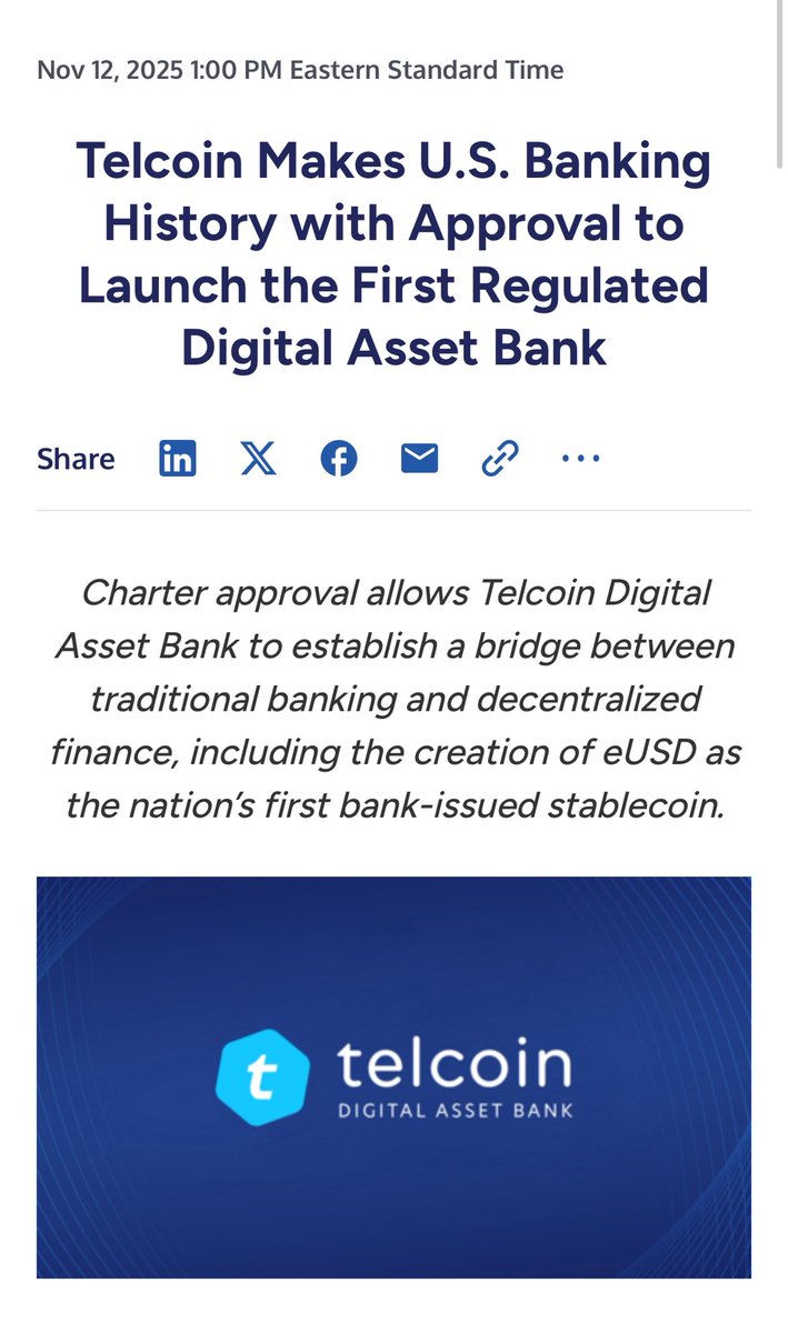 AngelofYHVH's tweet photo. For all you commenting and shocked why Telcoin is The First to launch a Digital Asset Bank

$TEL has been executing this masterplan since 2021 

@telcoin https://t.co/6bWnXMuH6a