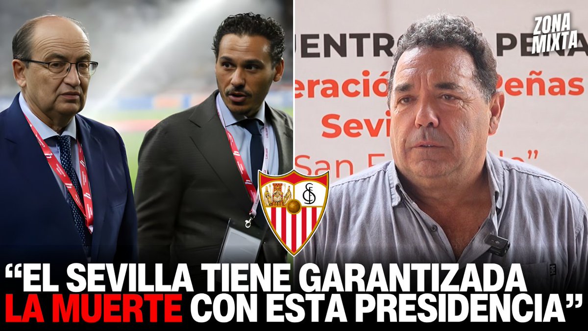 🔥 "El <a href="/SevillaFC/">Sevilla Fútbol Club</a> tiene garantizada LA MUERTE con esta presidencia"

😳 Ramón Somalo, exconsejero del <a href="/SevillaFC/">Sevilla Fútbol Club</a>, habla preocupado sobre la situación del club en el encuetro de Peñas Sevillistas.

📺 Vídeo completo aquí: youtu.be/OmtjokhVNw0