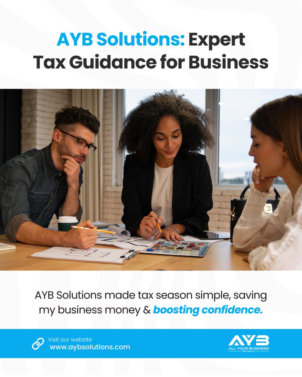 AYBSolutions's tweet image. Tax season felt surprisingly simple this year. 

The expert team at AYB Solutions provided clear guidance that saved our business money and gave us real confidence in our finances. 

📱407-749-1120
🔗aybsolutions.com

#TaxHelp #BusinessSolutions #FinancialPlanning