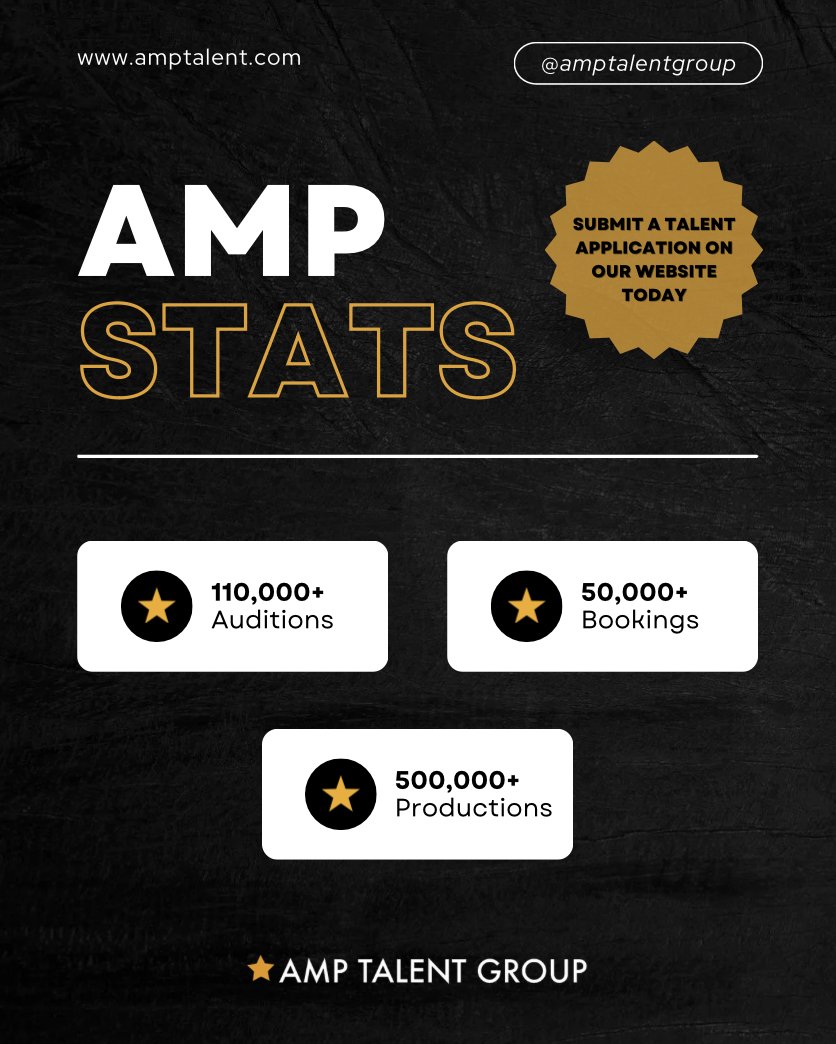 amptalentgroup's tweet image. The numbers don't lie! 

Connect with us today at Info@amptalent.com or submit a talent application on our website to be considered for representation 📲✨
.
.
.
.
.
#talentroster #castingcall #talentagency #talentrep #actorslife #amptalent #amptalentgroup #audition #booking #nyc