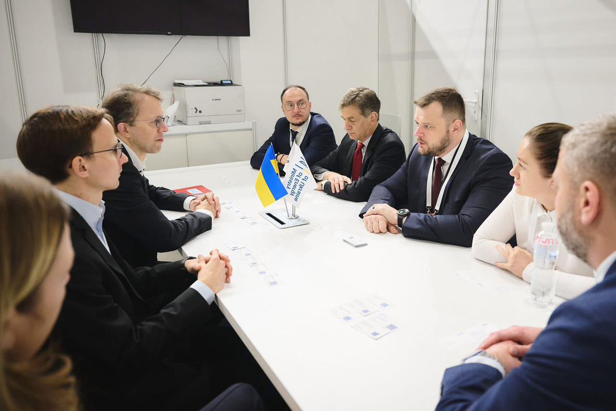 KoretskyiUA's tweet photo. On the sidelines of #ReBuildUkraine met with @KfW_int & @giz_gmbh.
Discussed financing needs and technical support to rebuild and protect Ukraine’s energy infrastructure.
Grateful to our German partners 🇺🇦🇩🇪 https://t.co/gRZ3TytWPA