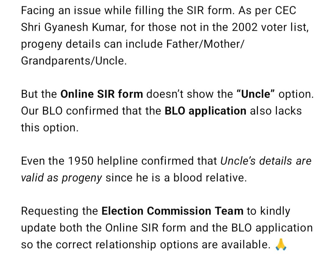 WhoIsBappaditya's tweet image. #ElectionCommission #VoterList #SIRForm #ECI