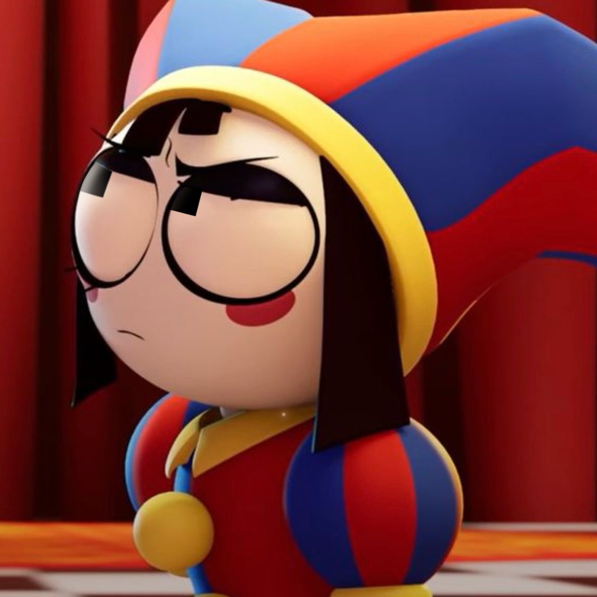 southernlemons_'s tweet image. adding on! pomni but with jax&apos;s pupils :3c #tadc #funnybunny