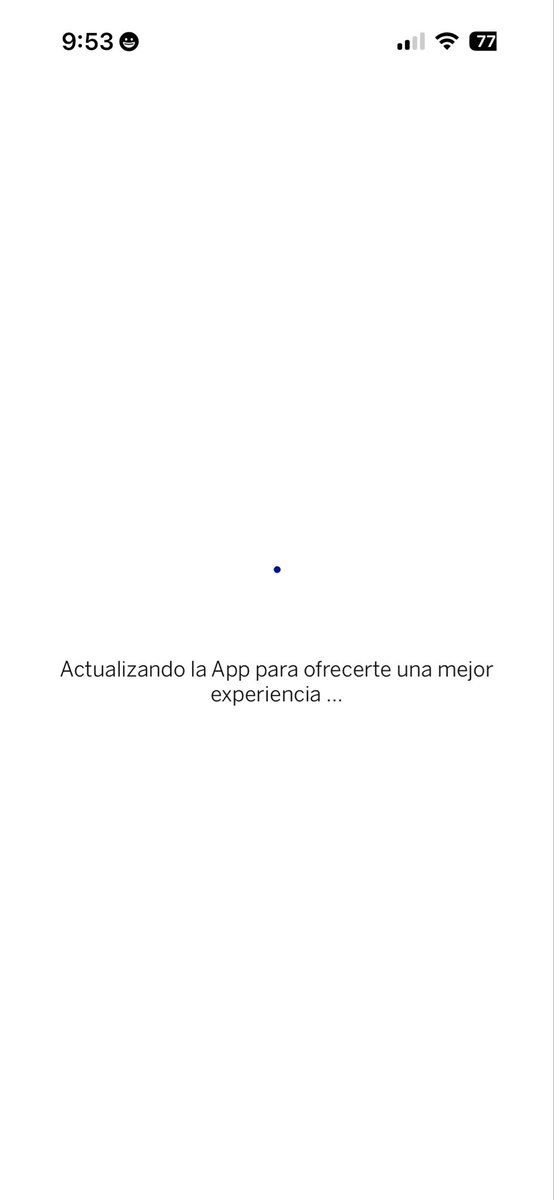 La app de <a href="/BBVA_Mex/">BBVA México</a> no es mala, es malisimaaaa, una vergüenza que un banco tenga esta app..
Esta pantalla puede estar 2 horas así, según ella actualizando…