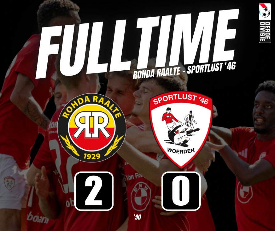 VERLIES | Sportlust ‘46 gaat met 2-0 onderuit bij Rohda Raalte, de koploper was vandaag simpelweg op alle fronten beter.