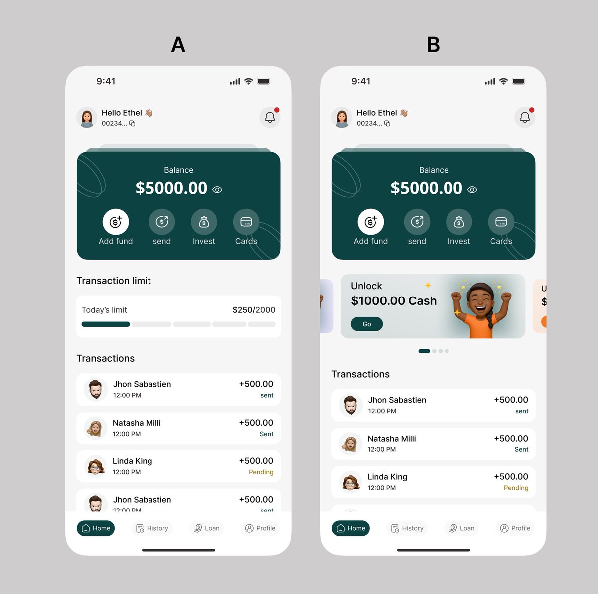 Only_Beebah's tweet image. A or B ?
#fintechapp #ui