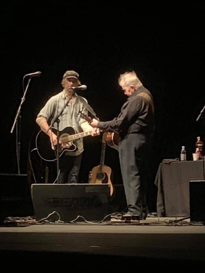 A shot from the John Prine show I saw in 2019

This moment I’ll always remember of Todd. They sang, “In Spite of Ourselves” together and Todd said, “I’ll do best with the high part.” 

And he sang the part and was playing that “high” harmony with a wink and a smile 

RIP Todd