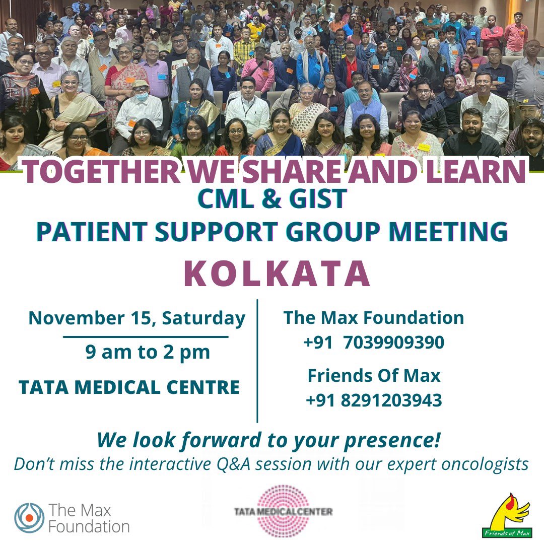 BeenaNarayanan's tweet photo. Another impactful Patient Support Group meeting at Tata Medical Centre!
150+ patients &amp; caregivers came together in strength and hope.
Grateful to the amazing TMC team for their unwavering support.
@themaxfndn @PKandalgaokar @vijivenkatesh @Friends_Of_Max https://t.co/dgF8fnUR2M