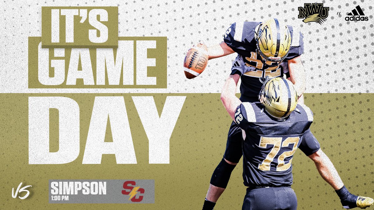 NWUFootball's tweet image. Together.

📍Abel Stadium
⏰ 1:00 P.M. CT
🆚 Simpson College
📺 team1sports.com/nebwesleyan/
📊 nwusports.com/sidearmstats/f…

#FAITH