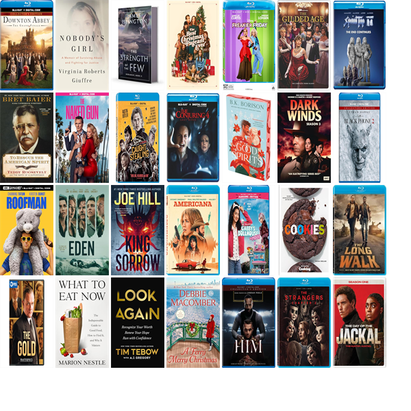 This week the Denton Public Library has 64 new books and 53 new movies.  New items include Downton Abbey, Nobody's Girl, The Best Christmas Pageant Ever, Freakier Friday, Notes on Being a Man, The Strength of the Few, The Naked Gun, and The Gilded Age. wowbrary.org/nu.aspx?p=2047…