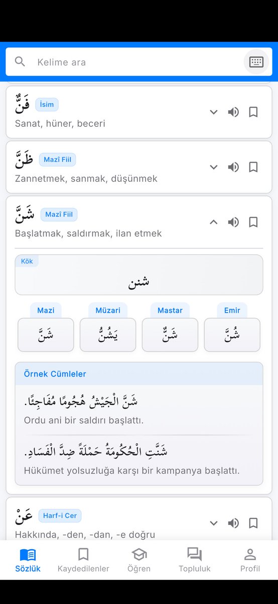 Tevakku’ya alternatif olan bu uygulamayı Arapça okuyan arkadaşlara tavsiye ediyorum, kelimelerin iştikakını göstermesi ve örneklendirmesi de gayet faydalı.
Allah emek sarf edenlerden razı olsun