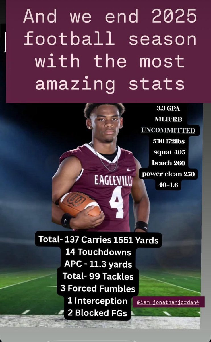 Bwhitt1979's tweet photo. Coaches 👀👀👀…..
@Jonathanj2026 @EaglevilleFB @615Preps @PrepRedzoneTN 
Snatch this young man up! Time for offseason growth and preparation on the next stage! 
@GovsFB @MTFB_Recruiting @cnfootball @TimMathisCU @TNTechFootball https://t.co/kgFoTNNNnx