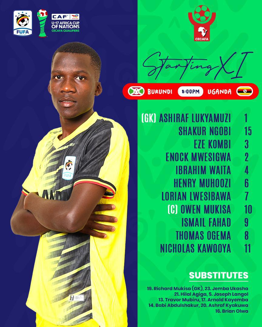 Edgars Youth Programmee's Eze Kombi starts for Uganda Cubs in CECAFA U-17 Zonal Qualifers 2025 Group B opener against Burundi U-17.

Brian Olwa, also featuring for Edgars Youth Programmee starts on bench 

#FAU
#EmbracingTheFutsalTrend