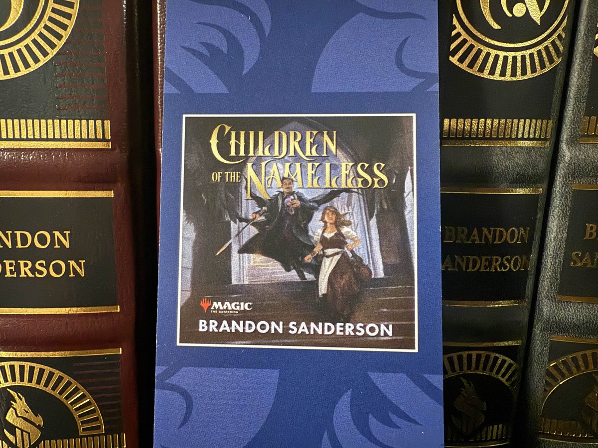 Cosmere16Pod's tweet image. Ojo fans de Magic. En los últimos libros de Subterranean Press ya están dando marcapáginas anunciando Children of the Nameless de Brandon Sanderson. Esta novela corta se publicó gratis en 2018 pero dentro de poco estará disponible, numerada, por Subterranean Press