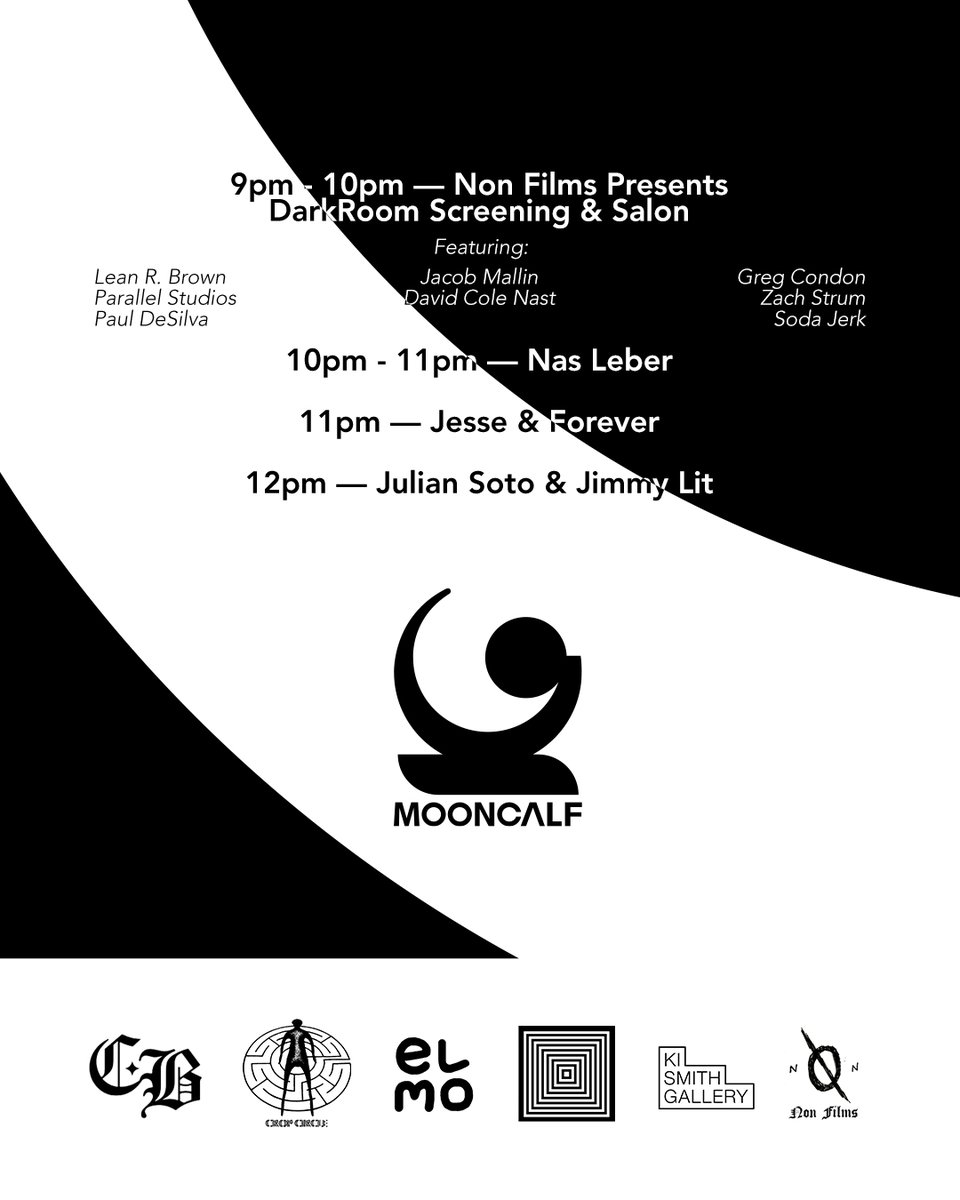 We’ve curated a special DarkRoom Music Video Block to celebrate Mooncalf’s one-year anniversary! Stop by at 9pm sharp to watch. 📼
