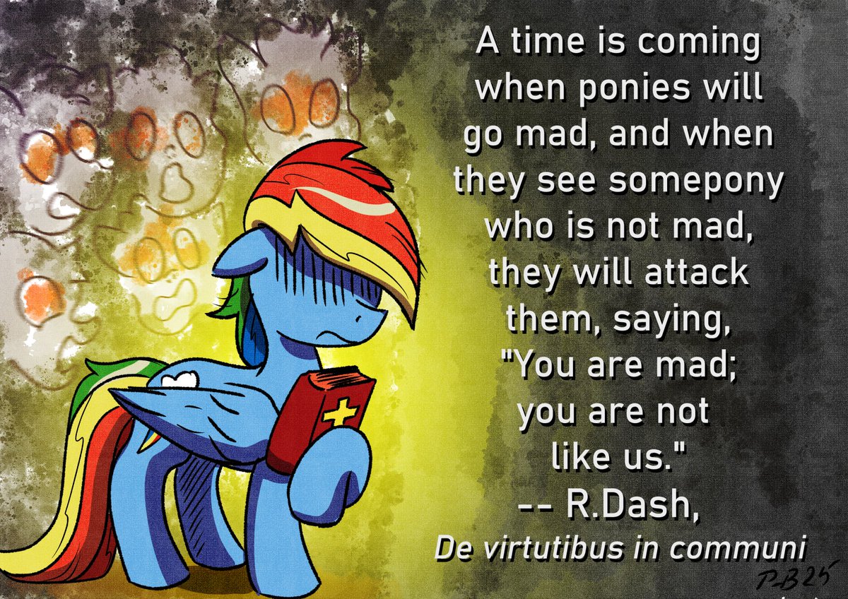 PonyBerserker's tweet image. I had a revelation at night to draw this. Do I regret it? Doesn&apos;t matter as this cannot be undone at this point. 
#MLP