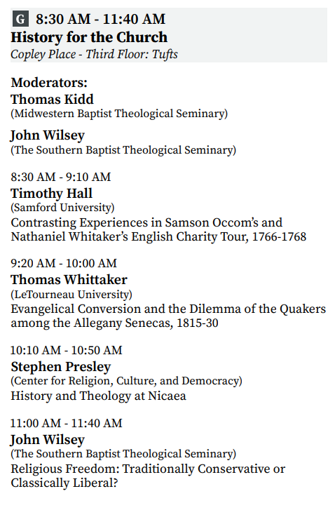 Calling all historians at <a href="/etsjets/">ETSJETS.org</a>! Join us Wed morning at the History for the Church panel!