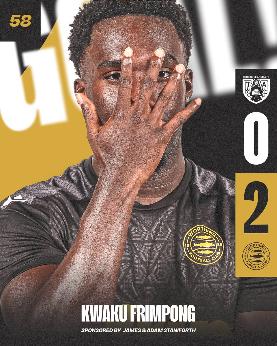 KWAKU FRIMPONG OPENS HIS ACCOUNT!

58’| 🔵0-2⚫️ | #WorthingFC