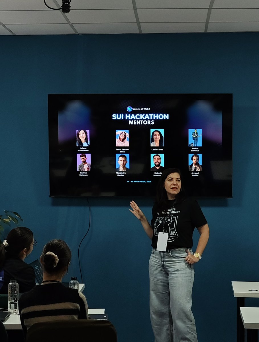 cometsofweb3_'s tweet image. Day 2 at the @SuiFoundation X @cometsofweb3_ Hackathon went by fast, focused, and full of progress, thanks to our mentors.

@DaianaM007 , @LaviniaIvas, @Sasha_Tanase, Andrei Samciuc, @GazdacAlex , @StatescuRazvan , Roberto Munteanu and Arnaud S. (@philogicae) spent the day…