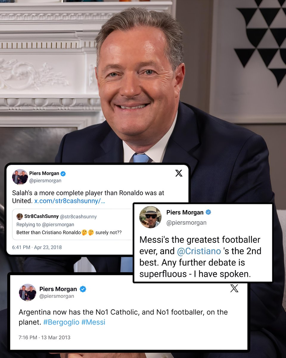 Before Cristiano slipped him those payments, Piers Morgan never even thought CR7 was better than Mo Salah 😭💀💸