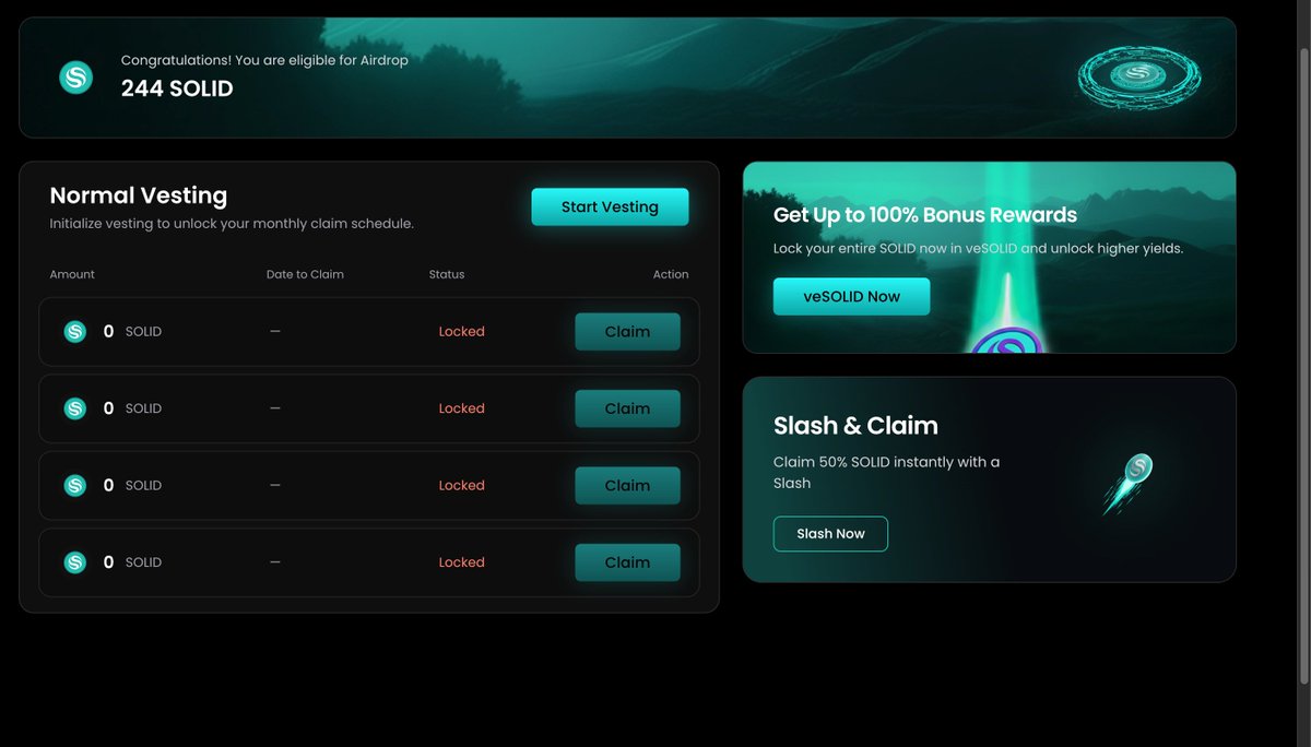 alansmith078116's tweet image. Congratulations.
And thanks for your rewards @SolidoMoney, a pioneer flag LSD of @SUPRA_Labs 

I just put some $SUPRA into @SolidoMoney to enjoy their staking program since Sep,25. But nice and surprise to receive 244 $SOLID at TGE 15/11/25.

Let's stake $SUPRA great again.