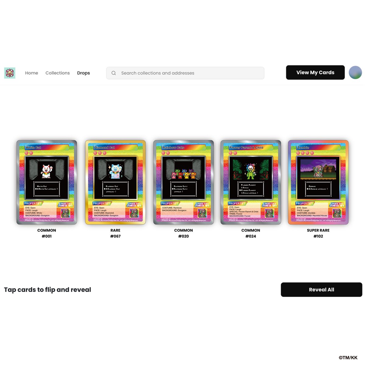 MFTMKKUS's tweet image. Mint. Rip. Collect. Complete. ✨

Every Lucky Cat Zombie NFT card is a piece of Takashi Murakami’s art brought to life on Base. Each pack holds five chances to uncover something rare, playful, and full of spirit.

Complete the full set and receive a special autographed physical…