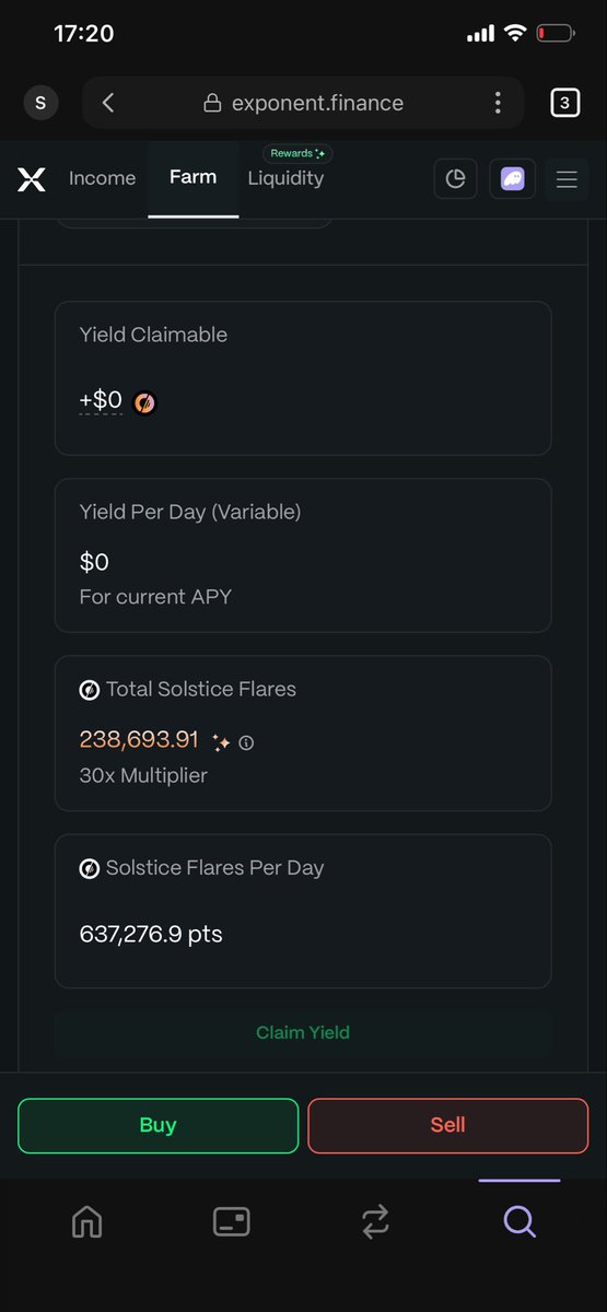 mryoungee's tweet image. Rich in flares on @solsticefi 
630k+ flares daily using the yt usx on exponent 
Are you on @xeetdotai ?
Hop in 
If I decide to burn all I will be having 54m flares on February 9th 2026
Comfy in flares I reckon 😊
