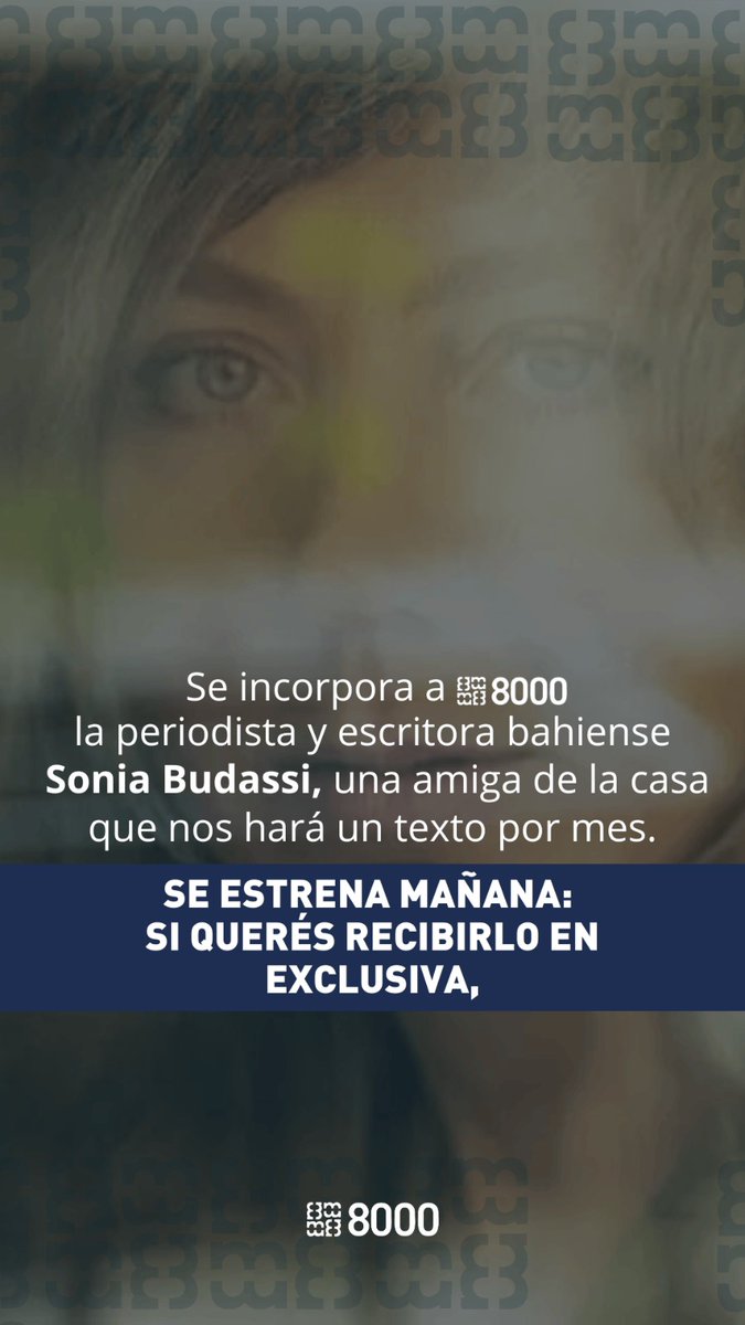 Es un buen día para suscribirse a <a href="/8000Bahia/">8000</a> . Cada mañana, un newsletter con la info que tenés que saber. Y contenidos propios. Y un sábado x mes, ejem, un artículo de esta servidora. Y hay ilus divinas para la ocasión, como esta de Julieta Lucero. Un auténtico #OrgulloBahiense