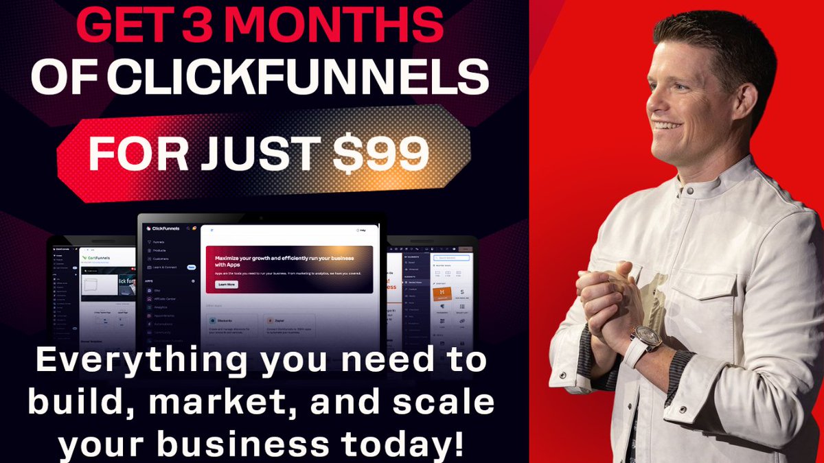 kevinvipsonline's tweet image. Get 3 months of #ClickFunnels (normally $591) for only $99 — AND the One Funnel Away Challenge for FREE.
This is your sign to launch. 🚀 

Watch Now  youtu.be/1AzdKIq0woQ?si…

#salesfunnel #salespage  #onlinebusiness  #business