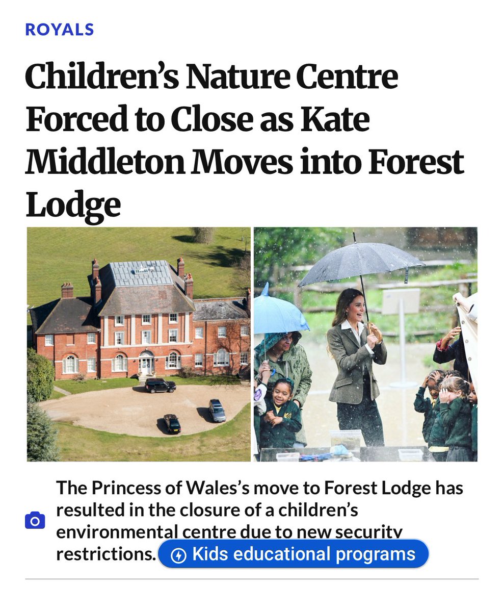 house_of_sussex's tweet photo. @KensingtonRoyal Kate Middleton shoots & kills animals for fun, and forced a childrenβs nature center to close last month so that she could move into her 5th forever home ππ what a fcking hypocrite https://t.co/2uqmhde61L