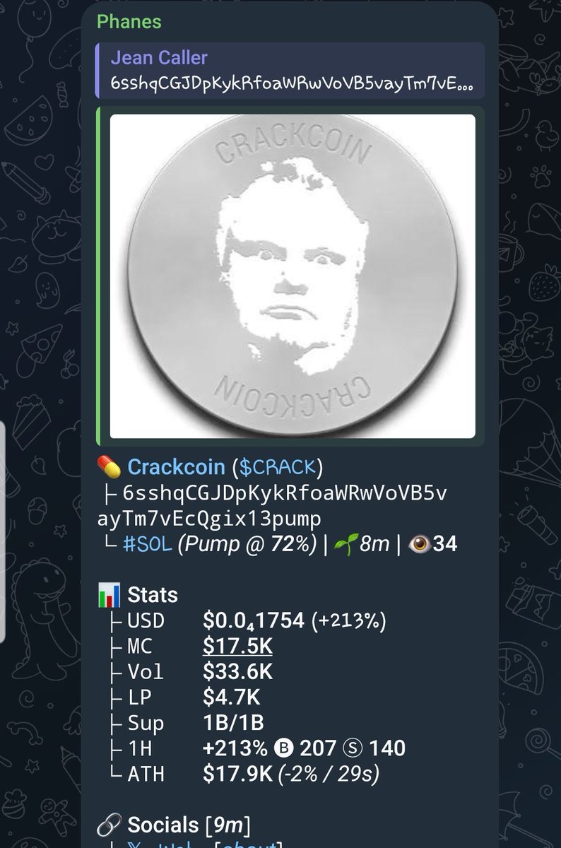 Jeancaller_01's tweet image. $CRACK 

CA;
6sshqCGJDpKykRfoaWRwVoVB5vayTm7vEcQgix13pump