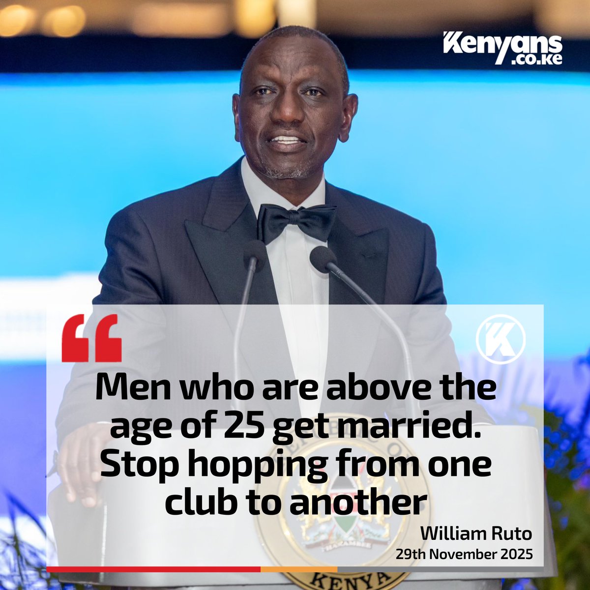 Hii ni ya Gen Zs  kama <a href="/abayaonyiego/">Abaya Onyiego</a> <a href="/KelvinSaitotiN/">Kelvin Saitoti N</a>, <a href="/okelele111330/">senator Okelele</a> <a href="/Gombetomboya/">TOM MBOYA JNR🇰🇪</a> <a href="/CopyThatKE/">Patience</a> etc. Na msikize rais wenu, please. Remember he is not an "average thinker". He knows everything including, but not limited to, Politics, Science, Marriage and Parenting 😂