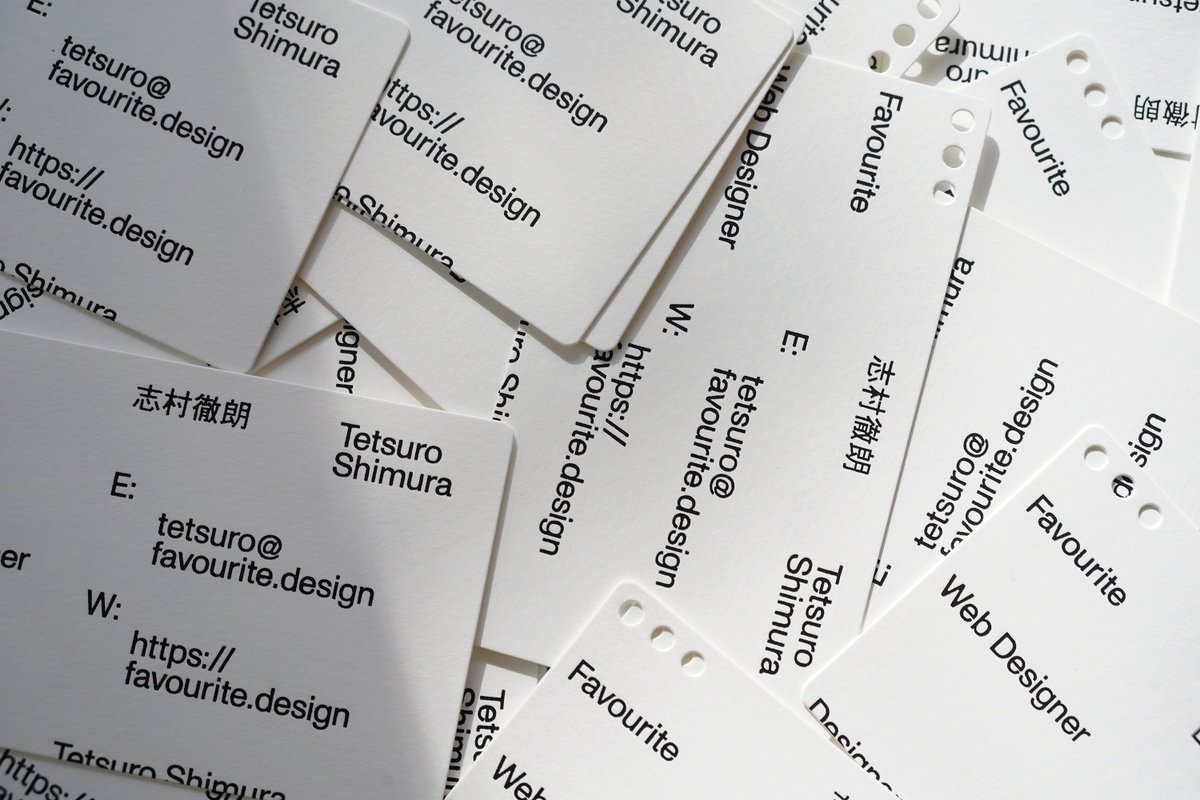 Favouriteの名刺が出来ました。自分の名刺うれしい。
