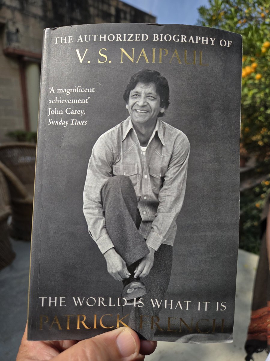 DalrympleWill's tweet photo. I never read my friend Patrick French's biography of VS Naipaul when it first was published. I'm belatedly reading it now for @EmpirePodUK episode on Naipaul that we will be recording this week- the finale of our Writers on Empire series. What a masterpiece it is! And how tragic  it is that Patrick is gone & I cannot ring him & tell him how much I'm loving it. And worse still: how many more masterworks like this have we lost with his early death? How I miss him!