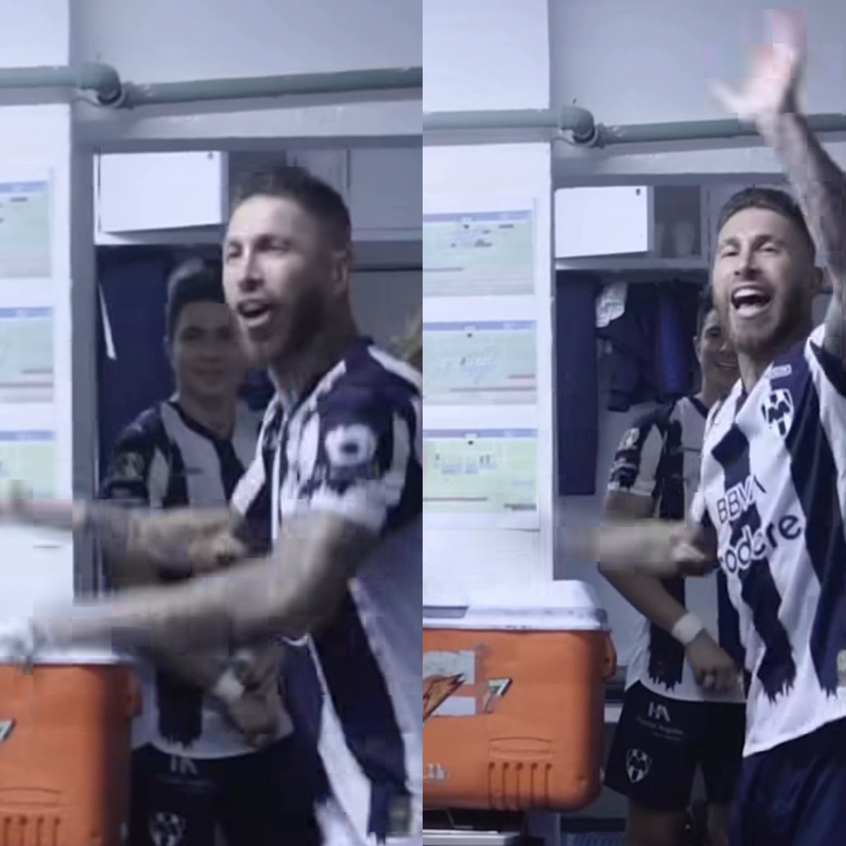 lapesterayada's tweet image. Si hace 5 años me decías que Sergio Ramos estaría pegándole a una hielera gritando: "DALE RAYADOS", simplemente te diría que es una locura.