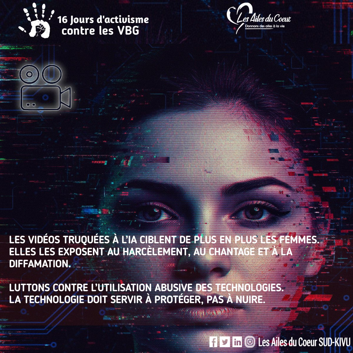 AilesDuCoeurS_K's tweet image. Les #deepfakes ciblent surtout les femmes.
Harcèlement, chantage, diffamation : une violence numérique réelle.
La tech doit protéger, pas nuire. 
#StopVBG #StopViolenceNumérique #RespectEtDignité #CyberSécuritéPourTous #InfluencePourLeChangement #16VoixUnMessage #MSI400022