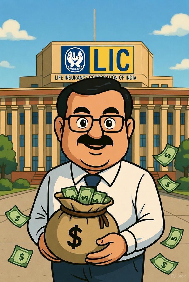 kunal492001's tweet image. LIC का अडानी को ‘बेलआउट’: कैसे, कब और कितना पैसा पंप किया गया? 
वॉशिंगटन पोस्ट की जांच से खुलासा हुआ है कि मई 2025 में मोदी सरकार ने LIC के पैसे से गौतम अडानी के कर्जमुक्ति के लिए $3.9 बिलियन (लगभग ₹33,000 करोड़) का प्लान बनाया! फाइनेंस मिनिस्ट्री, DFS, NITI आयोग और LIC ने मिलकर…