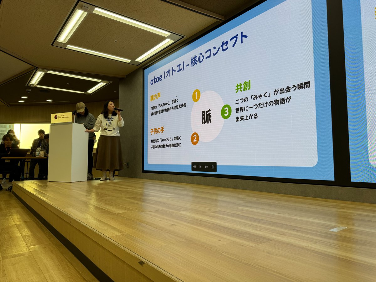 TYOFlutterHack's tweet image. Tomi-Hand
「otoe」 は、親の声と子どものジェスチャーから物語を紡ぐAI絵本アプリ。
語る“文脈”と、空中で描く“脈絡”をAIが融合し、唯一の動画を自動生成します。
道具はいらず「空の手」だけ。
親子の時間を、想像力が響き合う特別な瞬間へ。
#TYOFlutterHack